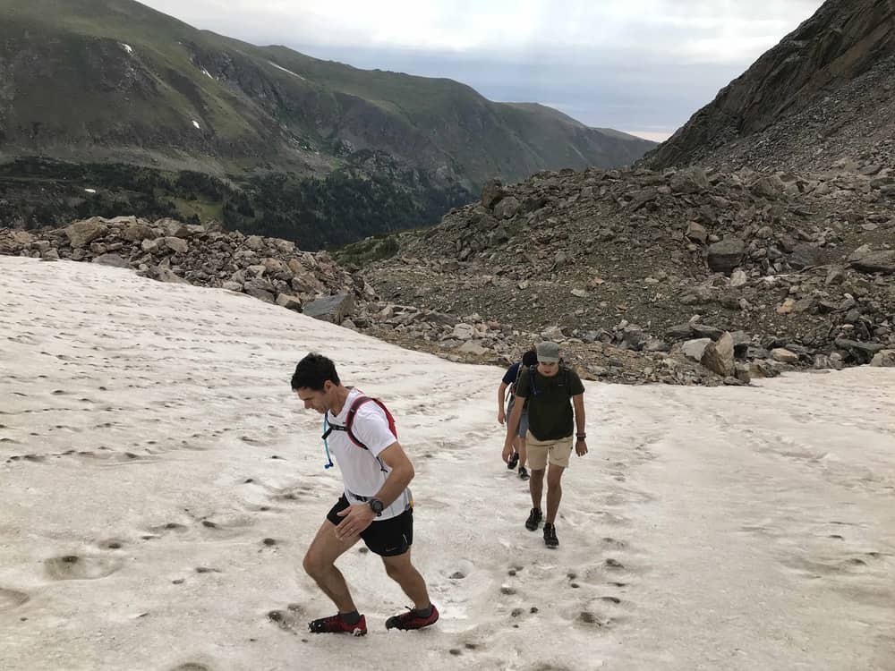 a few snow fields to cross