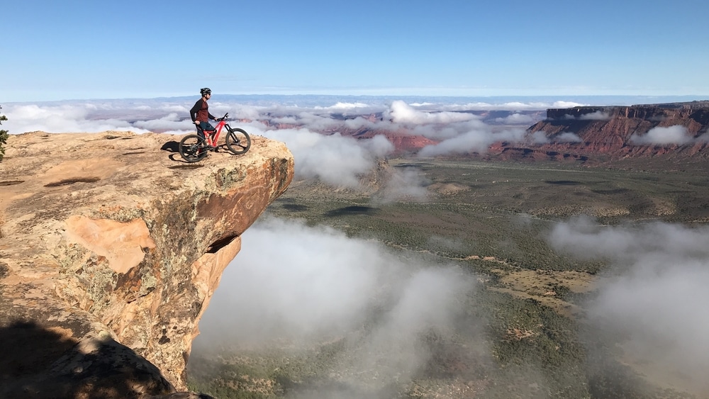 riding above the clouds